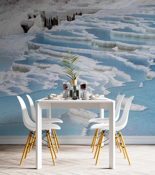 Denizli Pamukkale Manzaralı Duvar Kağıdı - Resim 5