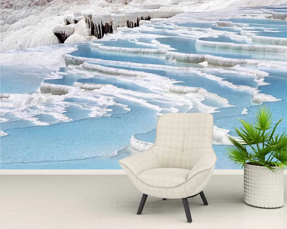 Denizli Pamukkale Manzaralı Duvar Kağıdı - Resim 6