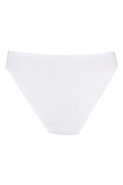 6 Adet Yıldız Bayan Bambu İz Yapmaz Bikini Külot Beyaz 3960 - Resim 2