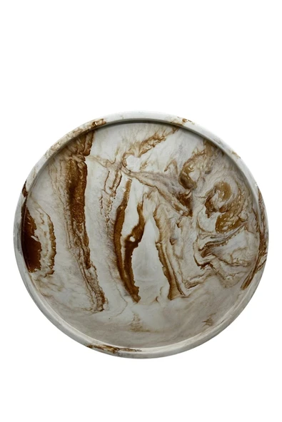 6 Parça Beton Banyo Seti Katı Sıvı Sabunluk Diş Fırçalık Havluluk Tütsülük Sunum Tepsisi - Resim 2