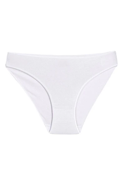 6 Adet Yıldız Bayan Bambu İz Yapmaz Bikini Külot Beyaz 3960 - Resim 3