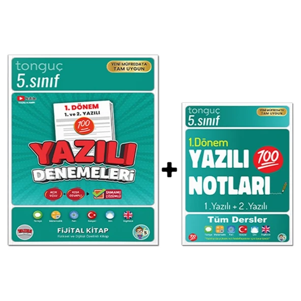 5. Sınıf 1. Dönem Yazılı Denemeleri ve Yazılı Notları - Tonguç Yayınları