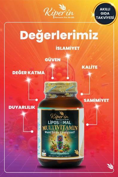 Kiperin Lipozomal Multivitamin 13 Vitamin & 6 Mineral Cilt - Saç - Tırnak & Enerji | Akıllı Gıda Takviyesi - Resim 5