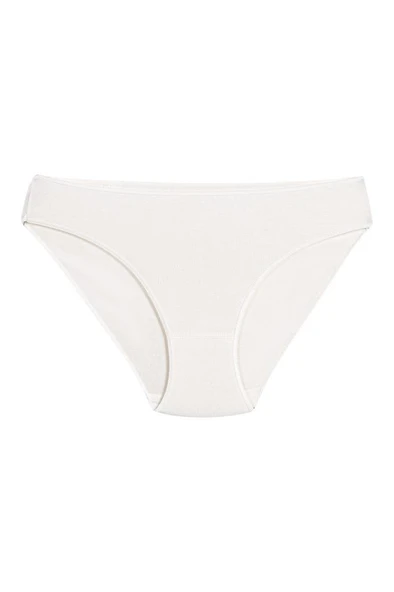 6 Adet Yıldız Bayan Bambu İz Yapmaz Bikini Külot Ekru 3962