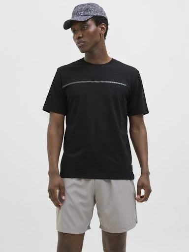 JACK JONES Erkek Siyah Pamuklu Tişört 12273120 - 9