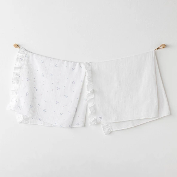 Kız Bebek Battaniye 2 Parça Blanket 85x90 Magical Butterfly Muslin