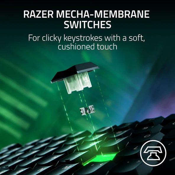 Razer Ornata V3 TKL RGB Mecha-Membrane Switch Kablolu Oyuncu Klavyesi - Resim 5