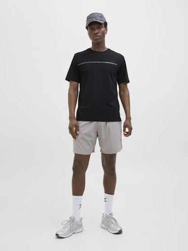 JACK JONES Erkek Siyah Pamuklu Tişört 12273120 - 12