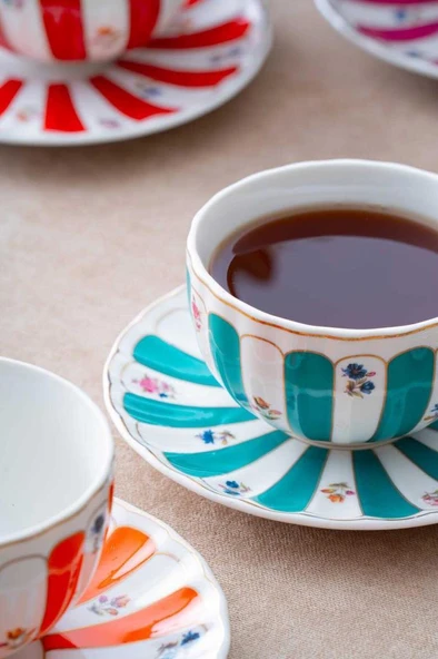 Acar Marlowe Karışık 6 Kişilik Çay-Nescafe Fincanı Takımı SYT-06069 - 2