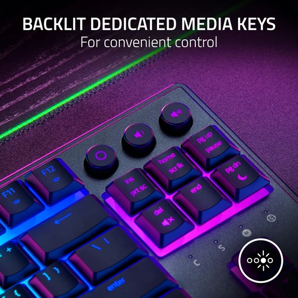Razer Ornata V3 TKL RGB Mecha-Membrane Switch Kablolu Oyuncu Klavyesi - Resim 4