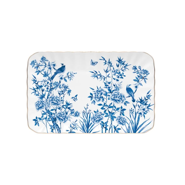 Easy Life Paradise Garden Porselen Dikdörtgen Tabak 20cm x 13cm ürün görseli