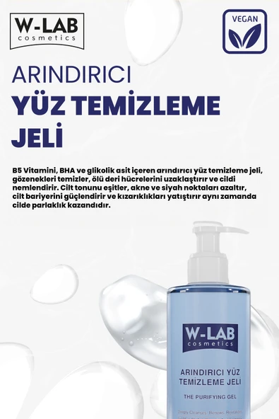 W-Lab Kozmetik Arındırıcı Yüz Temizleme Jeli 400 ML - 4