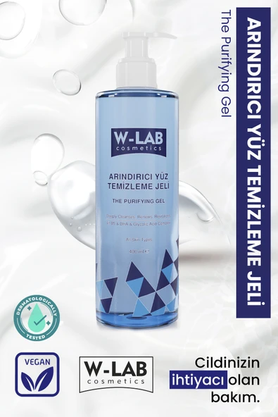 W-Lab Kozmetik Arındırıcı Yüz Temizleme Jeli 400 ML