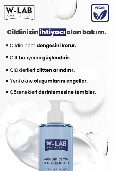 W-Lab Kozmetik Arındırıcı Yüz Temizleme Jeli 400 ML - 2