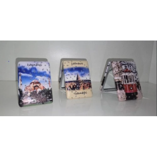 12'li Büyüteçli Dikdörtgen Cep Aynası - 2