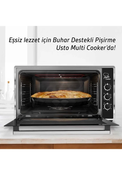 Usto 2115 Airfry Özellikli 50lt Multi Cooker Midi Fırın Siyah - 3