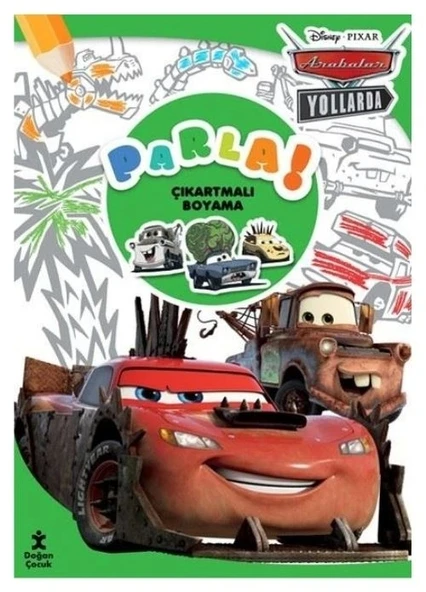 DISNEY ARABALAR PARLA ÇIKARTMALI BOYAMA