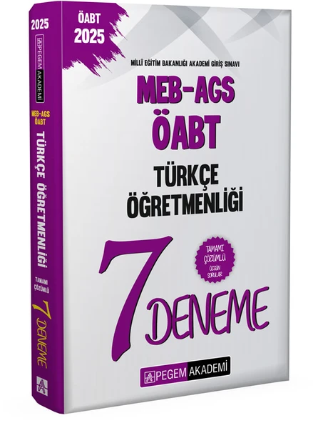 Pegem 2025 ÖABT MEB-AGS Türkçe Öğretmenliği 7 Deneme Çözümlü Pegem Akademi Yayınları - 2