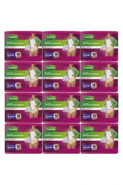STD Depend Emici Külot Hasta Bezi Medium - Orta Kadın 120 Adet (12PK*10)