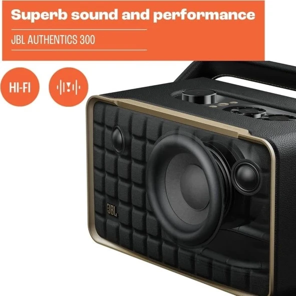 JBL Authentics 300 Retro Tarzı Kablosuz Ev Hoparlörü Authentics 300