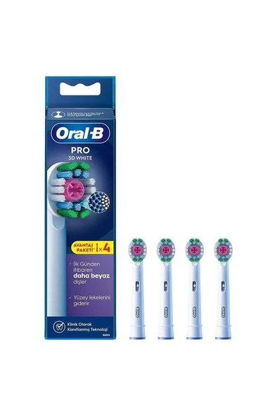 Oral-B Pro 3D White X-Filament 4'lü Diş Fırçası Başlığı