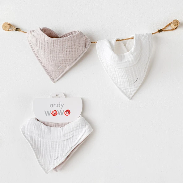 Erkek Bebek Fular 2 Parça Bibs Muslin Home AC25863