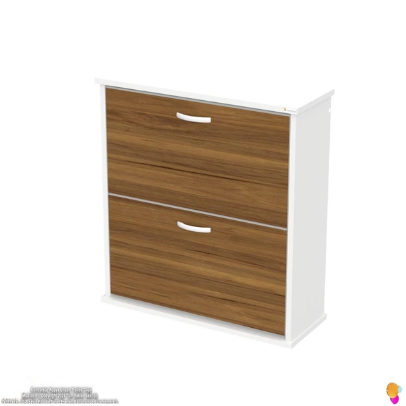 Modilayn UMAY Asma Kapı Önü 72 x 78 x 25,5 cm’ lik 2 Düşer Kapak 4 Göz Raf Bölmeli Ayakkabılık - 6