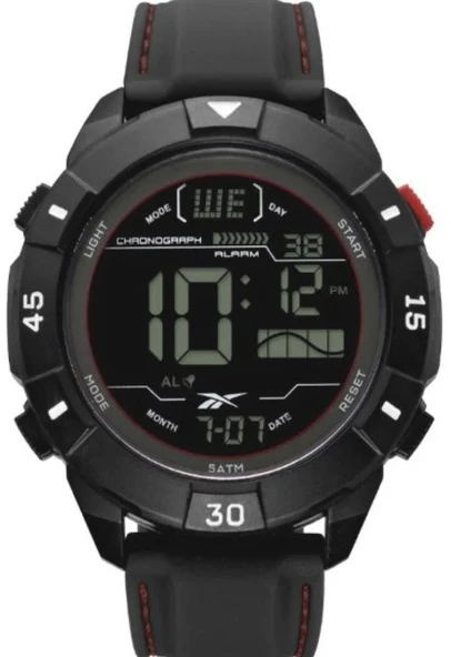REEBOK RV-ADT-G9-PBIB-BA SİYAH SİLİKON KORDON DİJİTAL ERKEK KOL SAATİ