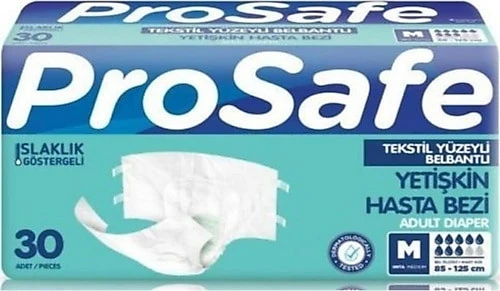 Prosafe Pharma Hasta Bezi Tekstil Yüzeyli Belbantlı Medium 30'lu