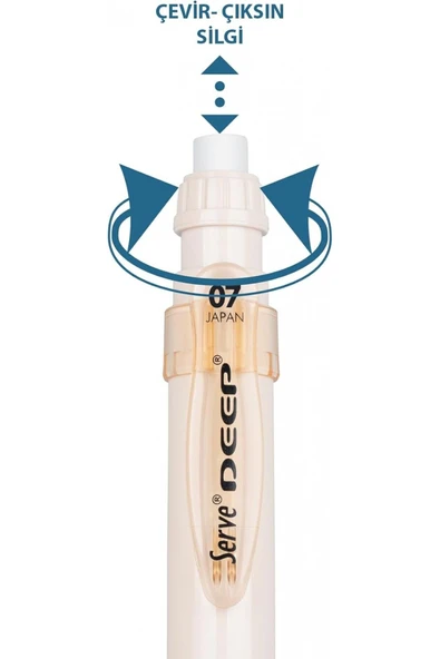 SERVE DEEP MEK.KUR.KALEM 0,7 MM AÇIK BEJ - Resim 2