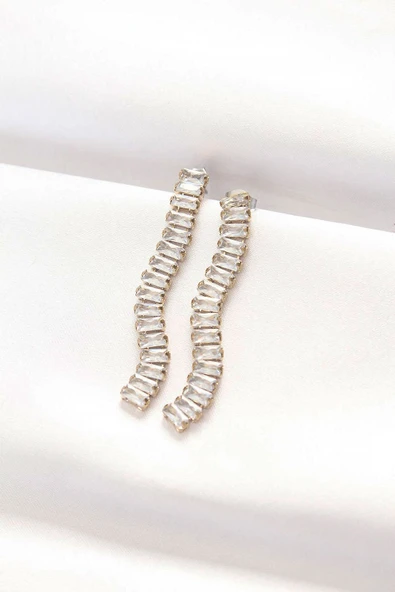 316L Çelik Gold Renk Su Yolu Küpe ürün görseli