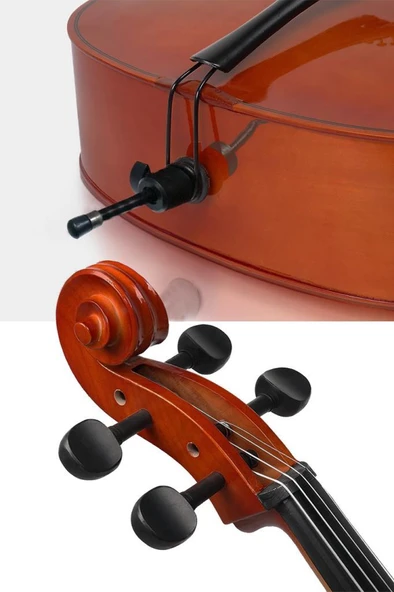 Maxword MCL-350 Profesyonel Üst Seviye Ağaç Çello Viyolonsel - 4