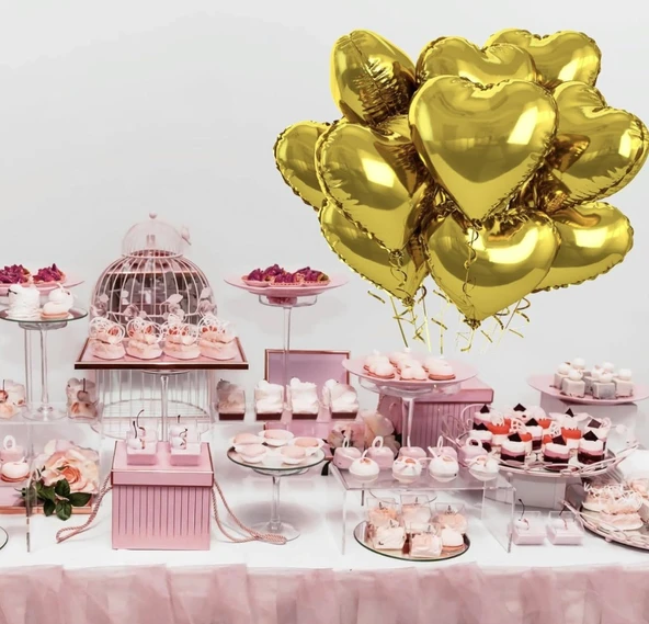 Brokoli Home 2 Adet Folyo Balon Altın Sarısı Gold Uçan Balon 45 Cm 18 İnç - 3