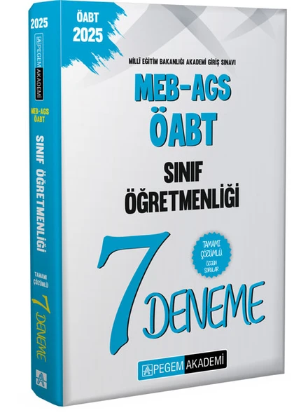 Pegem 2025 ÖABT MEB-AGS Sınıf Öğretmenliği 7 Deneme Çözümlü Pegem Akademi Yayınları