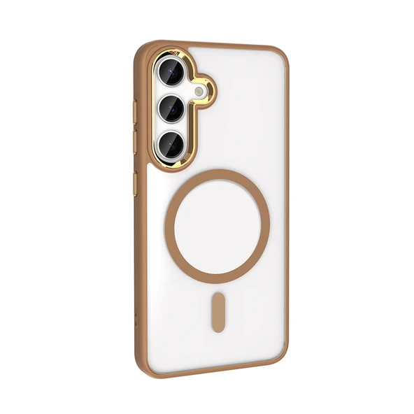 Galaxy S25 Kılıf Magsafe Şarj Özellikli Krom Magsafe Silikon Kılıf - Resim 9