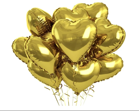 Brokoli Home 2 Adet Folyo Balon Altın Sarısı Gold Uçan Balon 45 Cm 18 İnç - 4