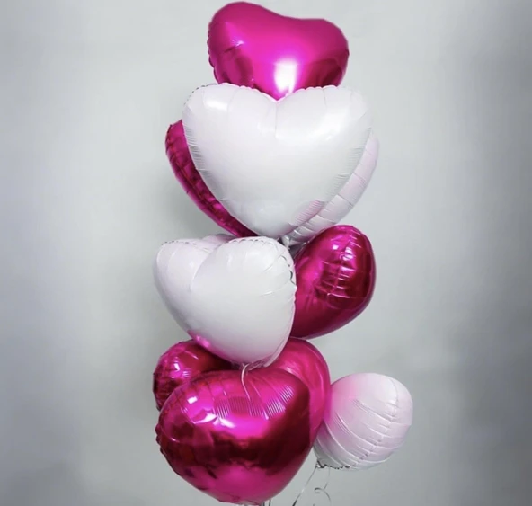 Brokoli Home 2 Adet Folyo Balon Fuşya Koyu Pembe Uçan Balon 45 Cm 18 İnç - 3