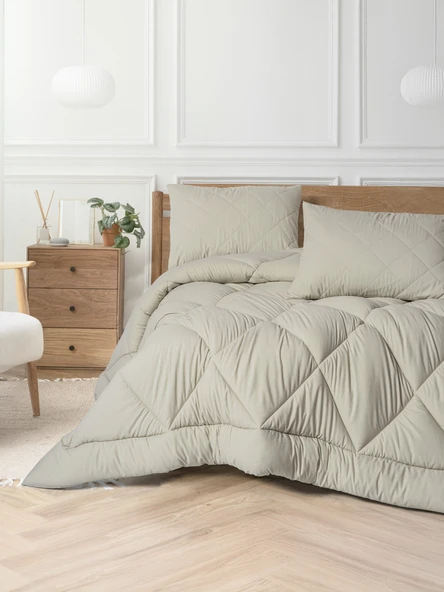 Cotton Box Softwash Tek Kişilik Yorgan Seti Taş