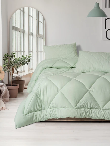 Cotton Box Softwash Çift Kişilik Yorgan Seti Adaçayı 160x200 Lastikli Çarşaf