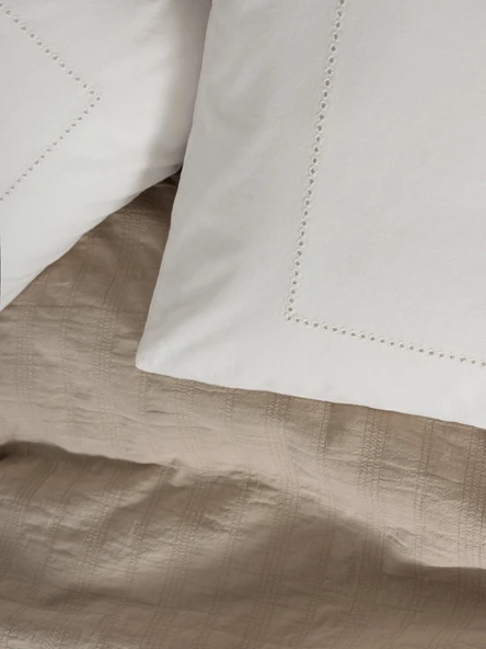 Cotton Box Natura Çift Kişilik Yatak Örtüsü/Pike Takımı Vilo Bej - 5