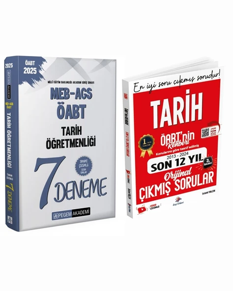 Pegem 2025 AGS ÖABT Tarih 7 Deneme ve Dizgi Son 12 Yıl Çıkmış Sorular 2 li Set - 2