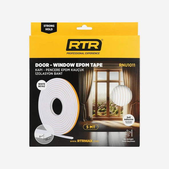 Rtrmax RNU1012 Kapı & Pencere Epdm İzalosyan Bandı RNU1012 5 mt Kahverengi-15 mm - 4