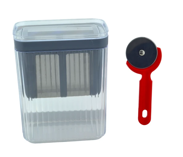 Süzme Yoğurt Yapımı İçin Çelik Süzgeçli Kap Fİltre ve Hamur Kesme Ruleti (7x16,5cm) - 6