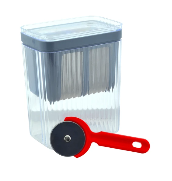 Süzme Yoğurt Yapımı İçin Çelik Süzgeçli Kap Fİltre ve Hamur Kesme Ruleti (7x16,5cm) - 4