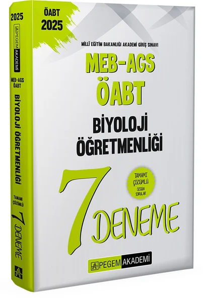 Pegem 2025 ÖABT MEB-AGS Biyoloji Öğretmenliği 7 Deneme Çözümlü Pegem Akademi Yayınları - 2