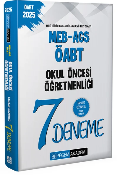 Pegem 2025 ÖABT MEB-AGS Okul Öncesi Öğretmenliği 7 Deneme Çözümlü Pegem Akademi Yayınları - 2