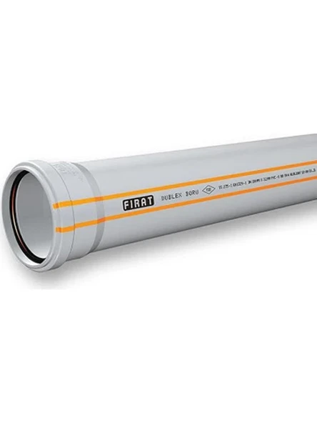 Fırat 50*3000 Pvc Atık Su Borusu 3.2 mm Dublex