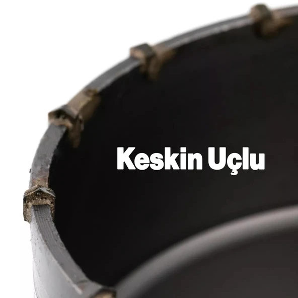 Adaptörlü Metal Sds Plus Elmas Panç Ø 120 mm Çap Delik Oyuk Açma Delme Buat Açma Testeresi 1 Adet - 4