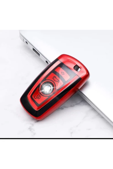 YıldızTuning Bmw F10 F20 F30 F32 F22 X5 X3 X1 Anahtar Kılıfı Parlak Kırmızı Renk