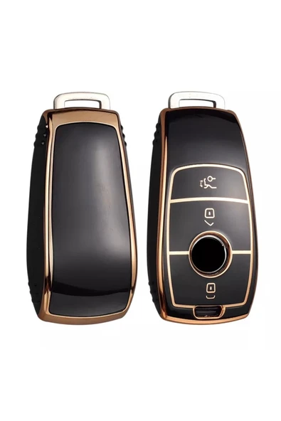 YıldızTuning Mercedes Benz W213 Gold Anahtar Kılıfı Siyah Renk